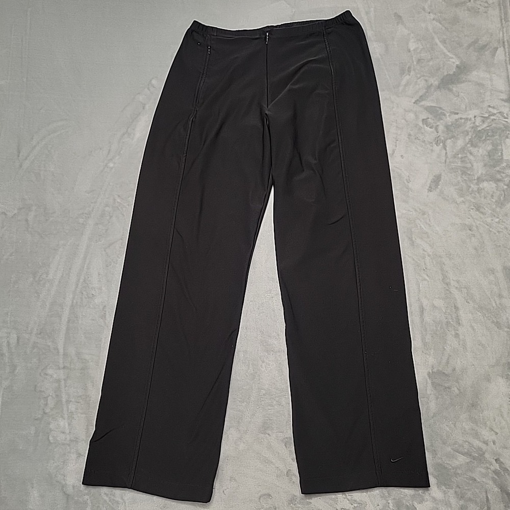 VTG Nike Pants Womens S Black Dri-Fit Running Athletic Yoga Gym Workout Track
